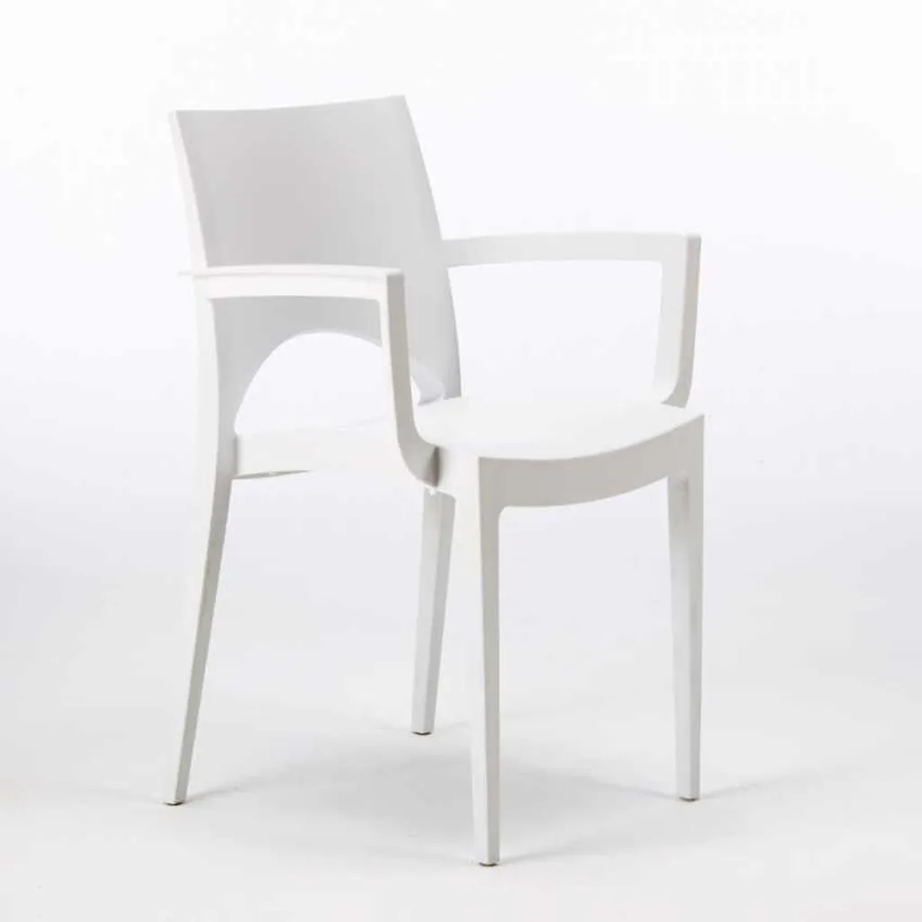 Chaise Paris Arm Blanche Empilable : Gagnez de la Place sans Sacrifier le Style