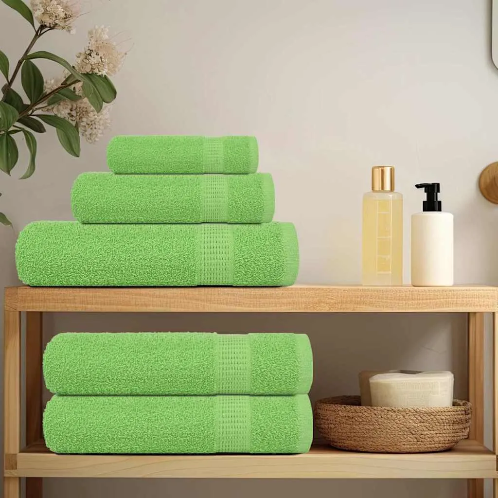Set Di 6 Asciugamani BANANALU 50x100 Cm In 100% Cotone Morbido E Assorbente - Colore Verde Menta, 500 G/m² - Ideali Per Bagno, Doccia E Sauna