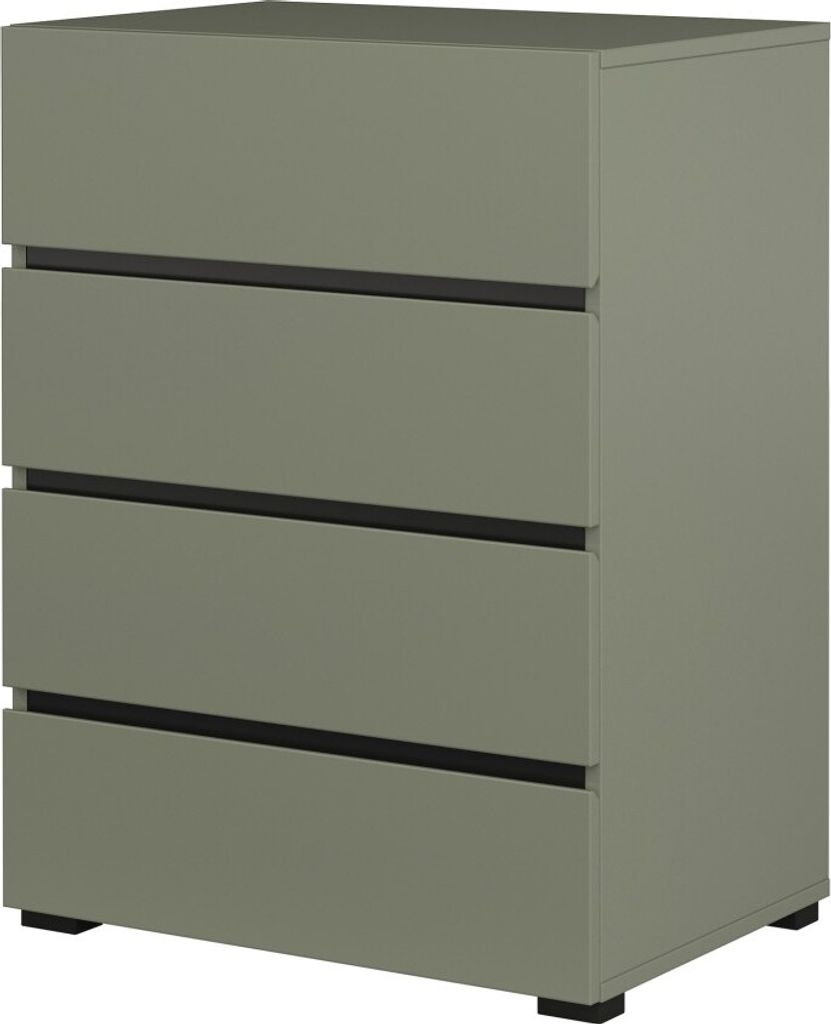 Meublorama HA-CROSS-24GWMY27*1C/27KG, Grün, Mitteldichte Faserplatte (MDF), 4 Schublade(n), 2 Jahr(e), 400 mm, 600 mm
