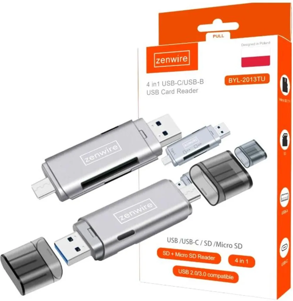 Lettore Schede SD e Micro SD USB-C 3.0 OTG - 512GB Grigio Spaziale