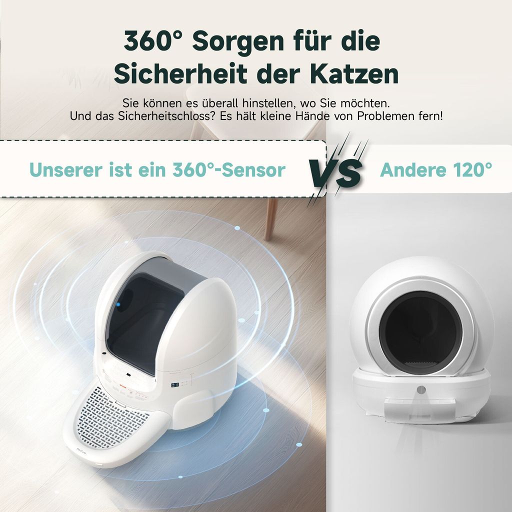 Amicura Cura 2 Selbstreinigende Katzentoilette, 65L, mit Produktbild 3