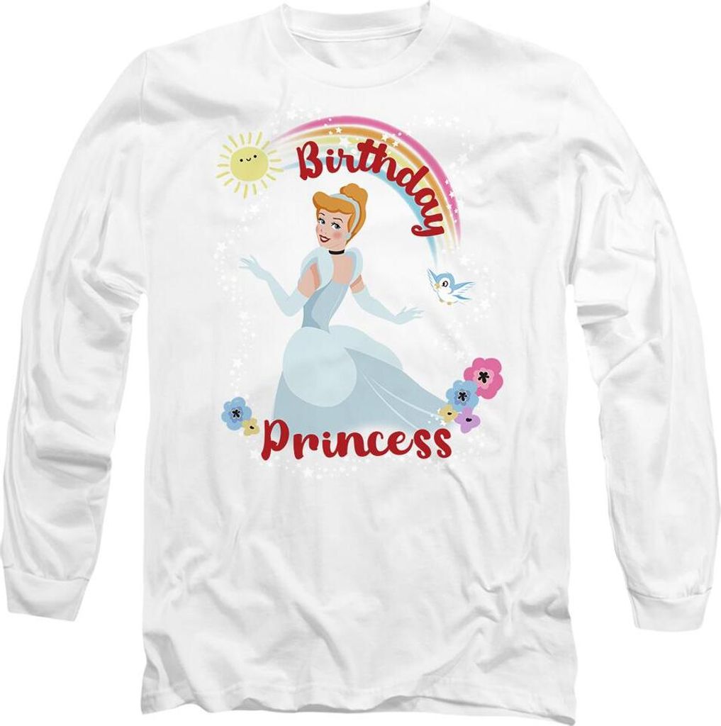 Cinderella - "Birthday Princess" T-Shirt für Herren/Damen Uni TV14325 (L) (Weiß)