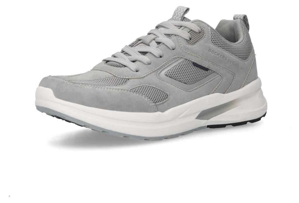 Dockers Schnürhalbschuhe bequem in grau, Gr. 41