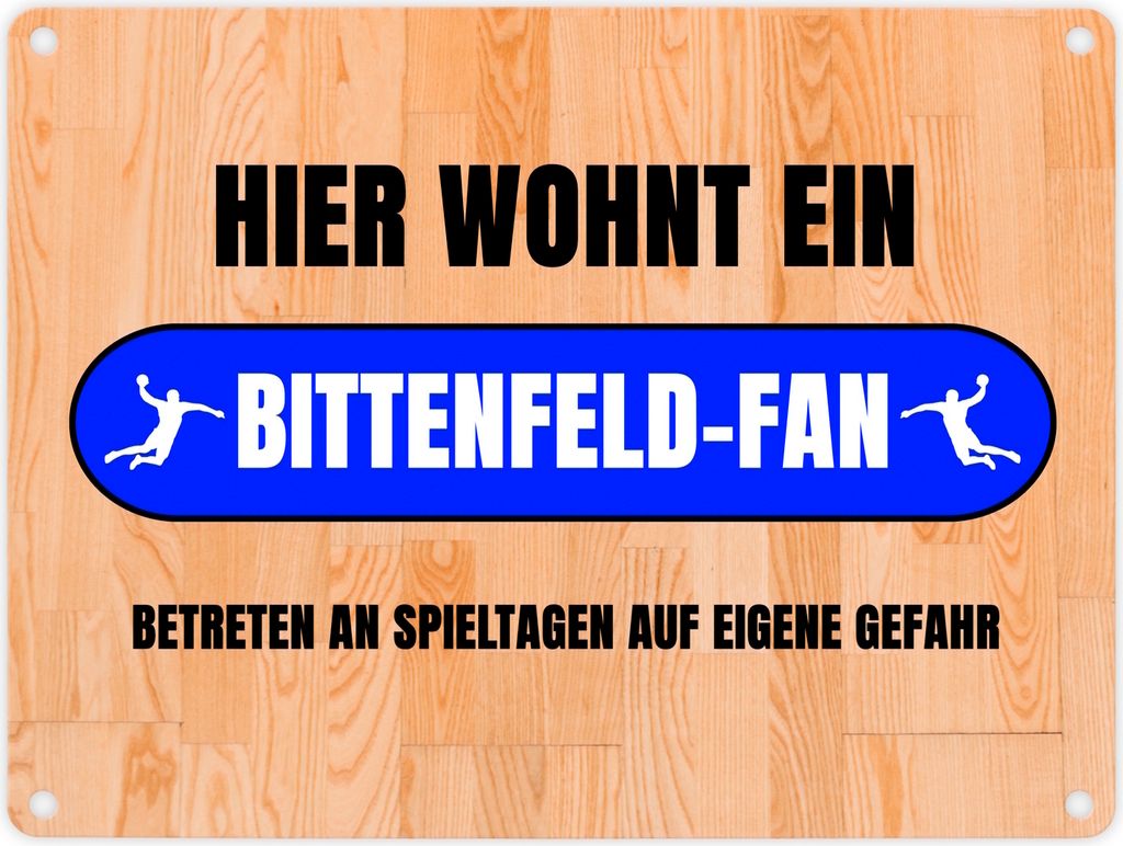Hier wohnt ein Bittenfeld-Fan Metallschild in 15x20 cm mit Produktbild 