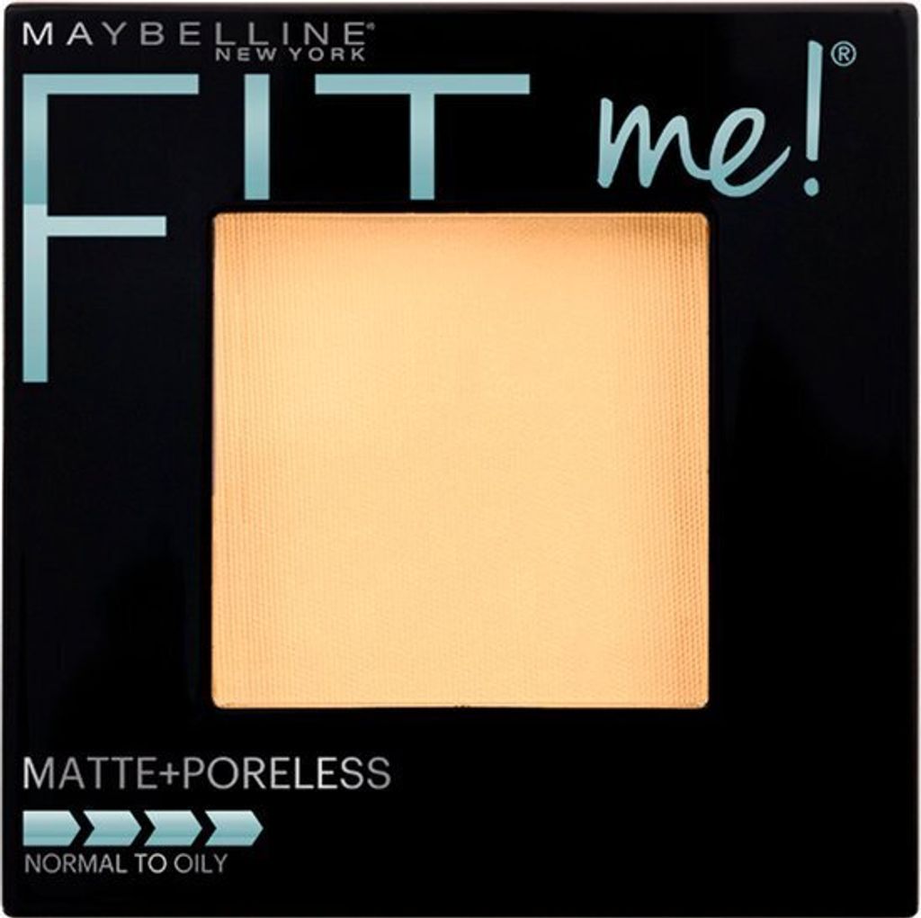 A product shot of a Maybelline Fit Me! Matte + Poreless powder compact.