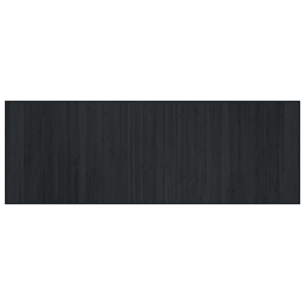 Teppich Rechteckig Schwarz 70x200 cm Bambus