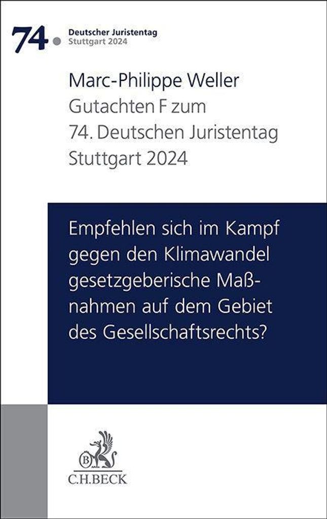 Verhandlungen des 74. Deutschen Juristentages Stuttgart 2024
