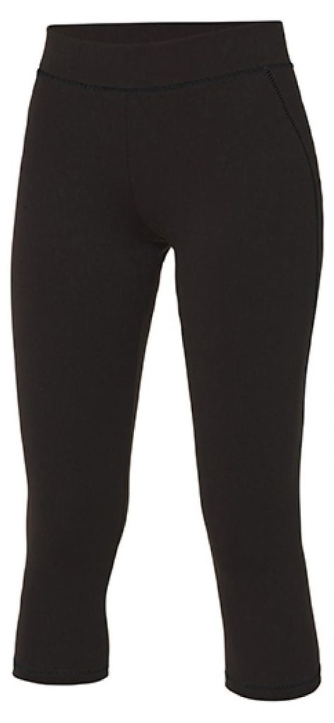 Just Cool JC086 | Damen Cool Capri / Slimline-3/4-Länge - Farbe: Jet Black - Größe: L