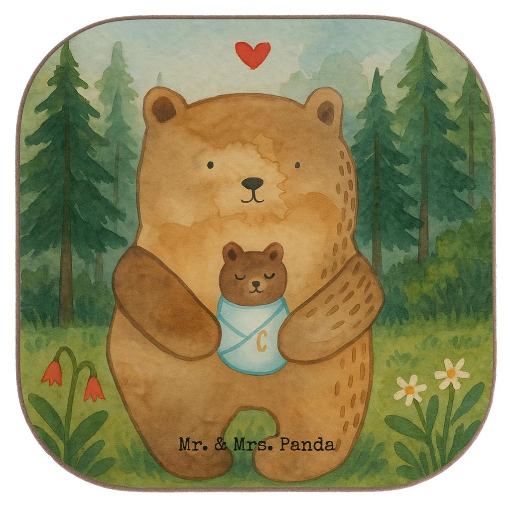 Mr. & Mrs. Panda Untersetzer Bär Baby Design - Weiß - Geschenk, Geburtstag, gläseruntersetzer, Coaster, Mutter, Gläser, Teddy, Enkelin, Eltern,...