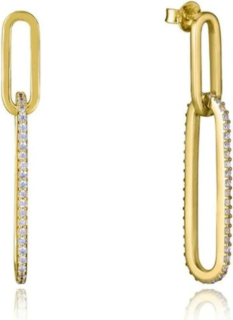 Créoles en Or Jaune Viceroy pour Femme, Bijou Élégant et Moderne
