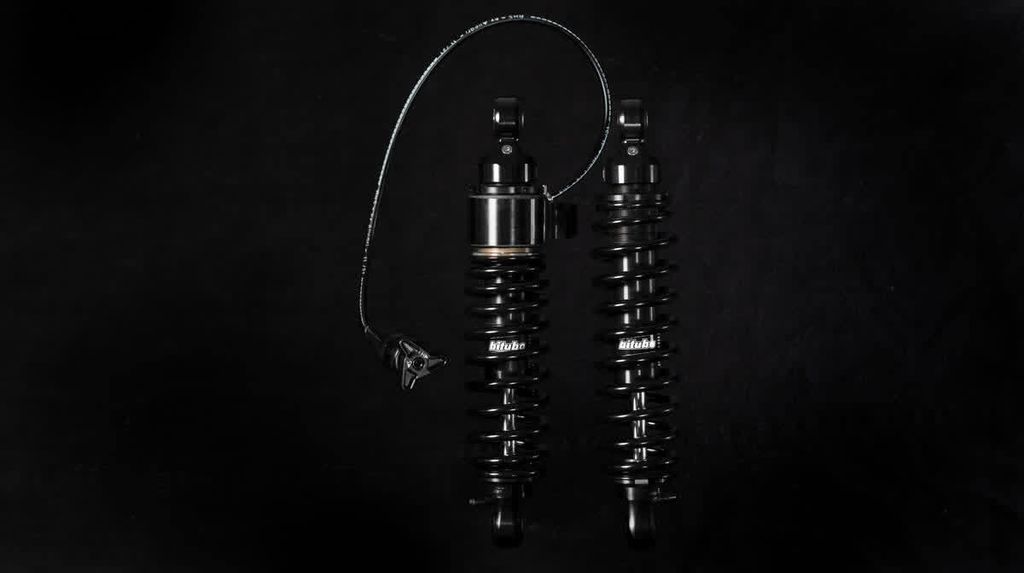Paar BITUBO Hinterradfederbeine mit hydraulischer Vorspannung für HARLEY DAVIDSON
