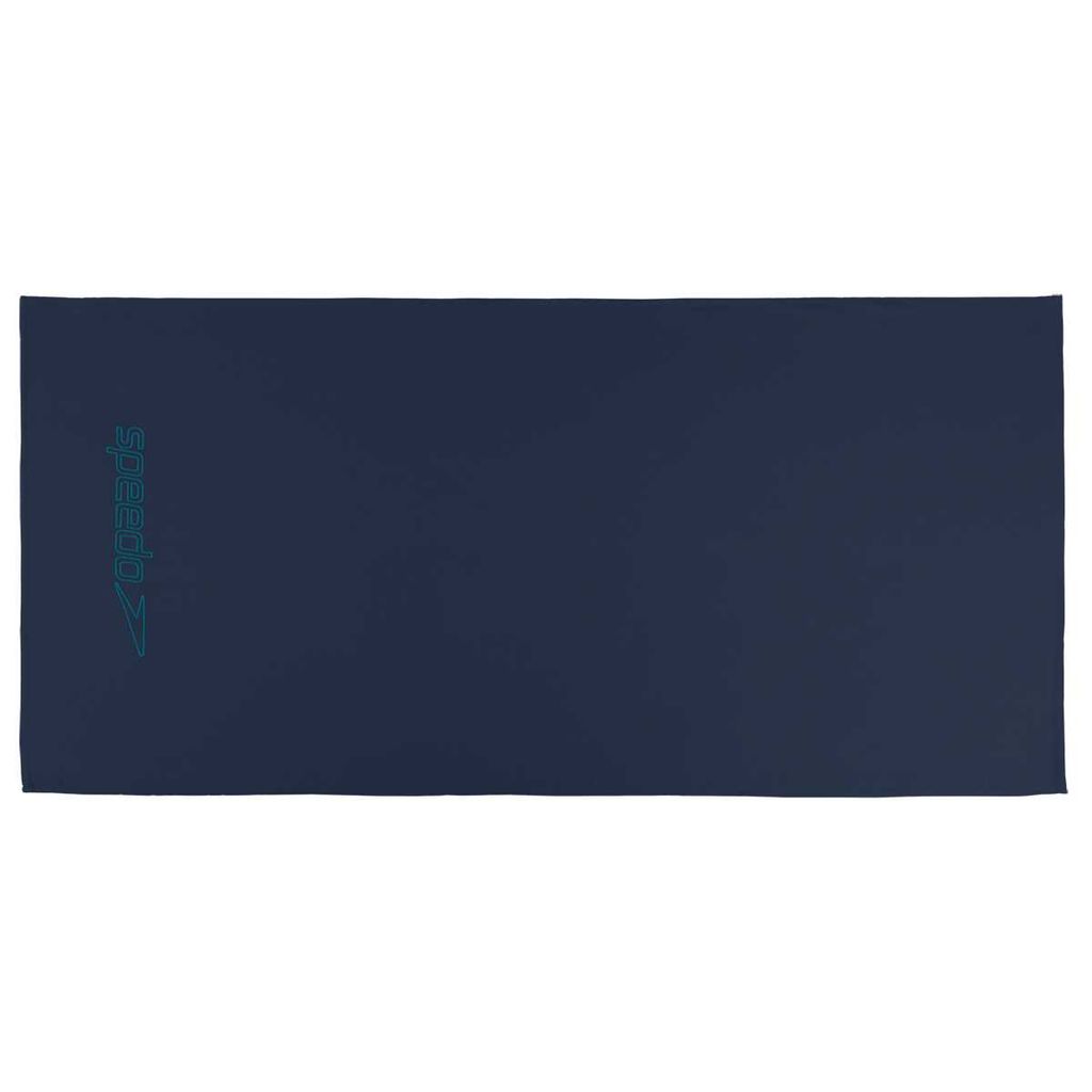 Speedo Sporthandtuch - Badetuch, Strandtuch, Unifarben mit Logodruck 75x150cm Dunkelblau