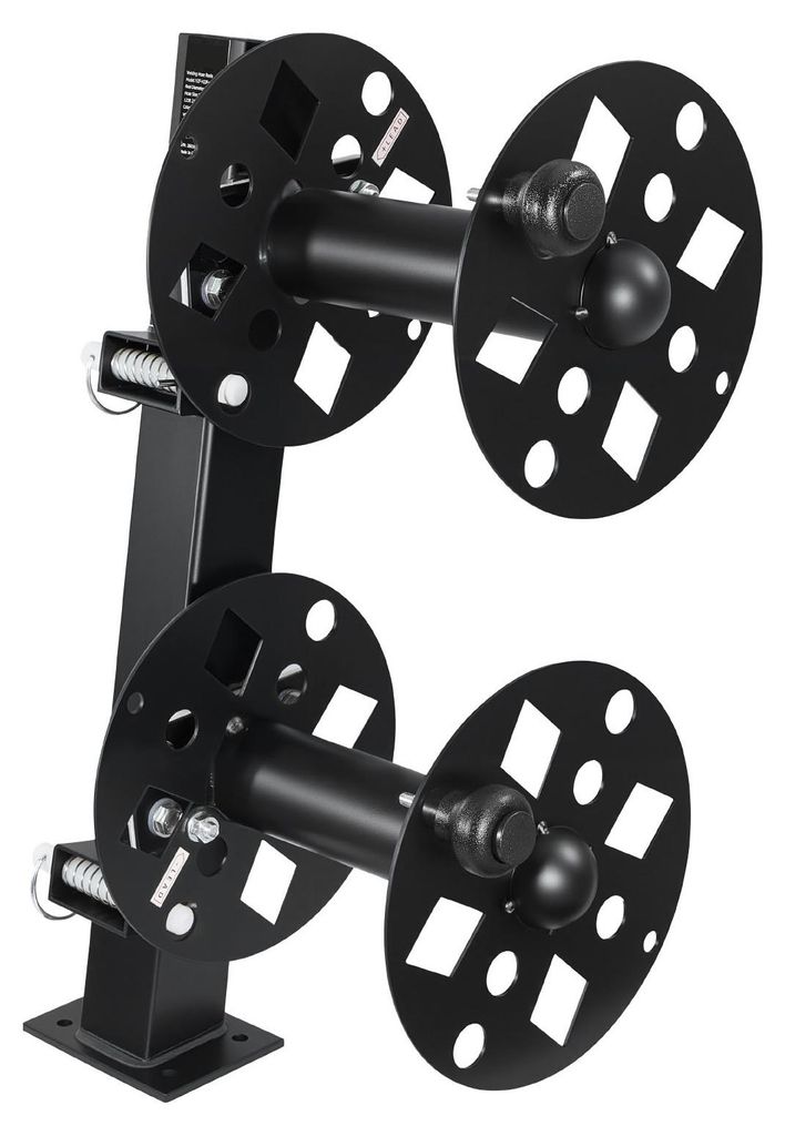 SucceBuy Doppel-Schweißkabeltrommel aus Stahl, Schlauchtrommel mit zwei Leertrommeln für 38,1 m 70 mm² / 45,7 m 50 mm² Schweißkabel, manuelle ...