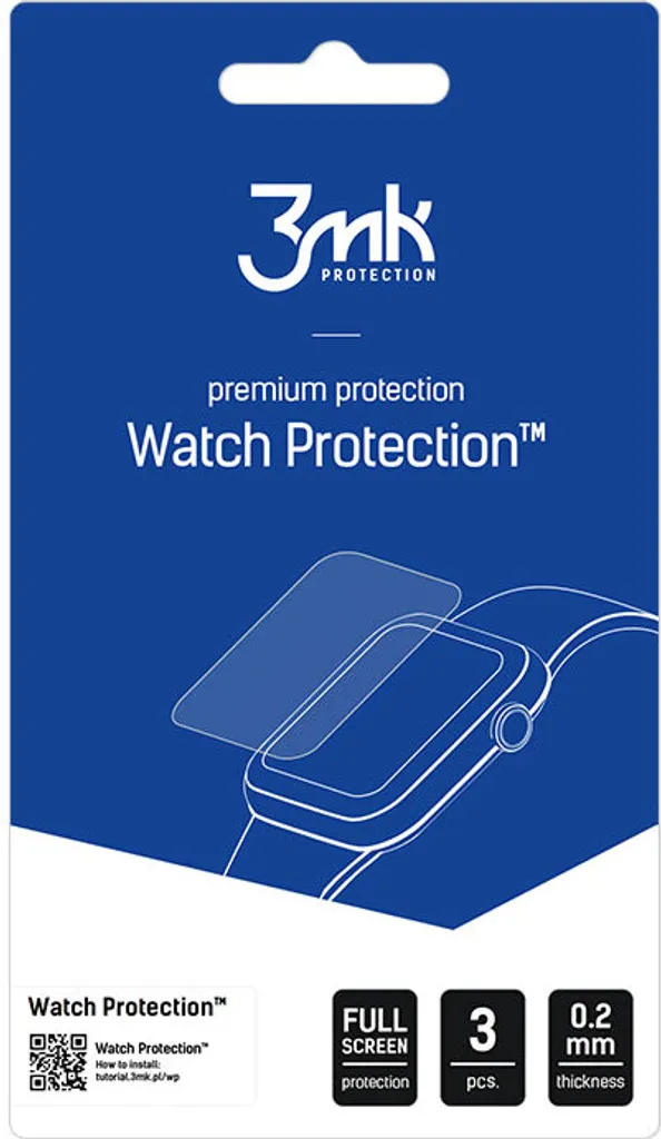 3mk Display Hybrid Glass Watch Protection per G 026 0,2 mm (3 pezzi)