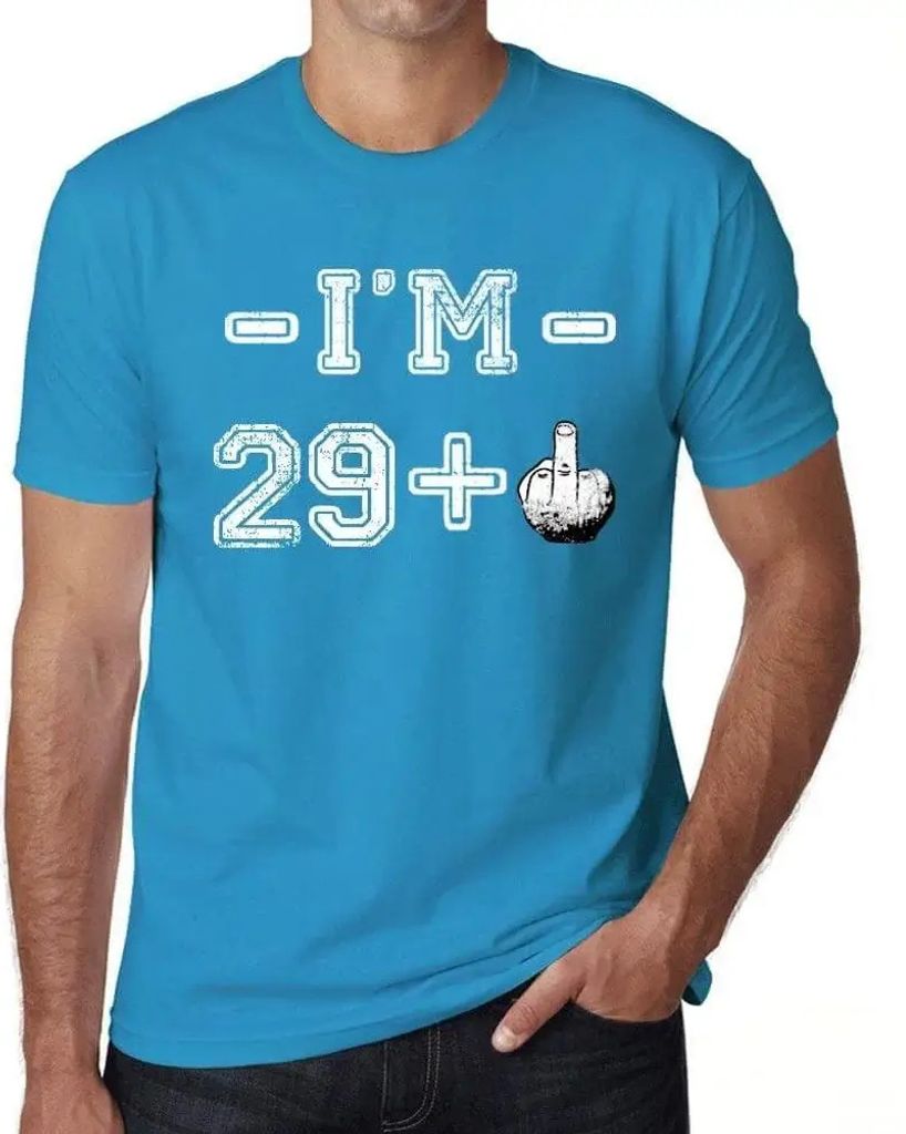 Herren Grafik T-Shirt 30 Jahre ich bin 29 + ein Mittelfinger – 30 Years I'm 29 + A Middle Finger – Geschenk 30. Geburtstag Jahrestag 30 Jahre J...