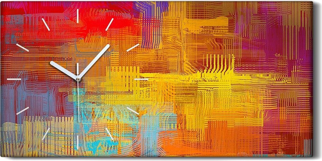 Dekor Leinwand Uhr Wandbilder 60x30 Ausdrucksstarke handgemachte Malerei - weiße Hände