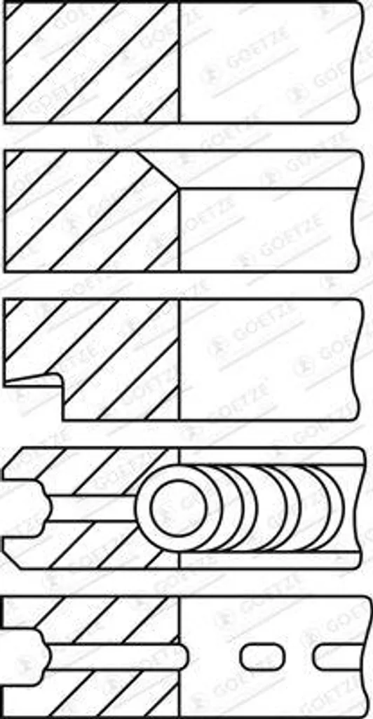 Segments de piston pour réparation moteur de Ford Transit et Passat