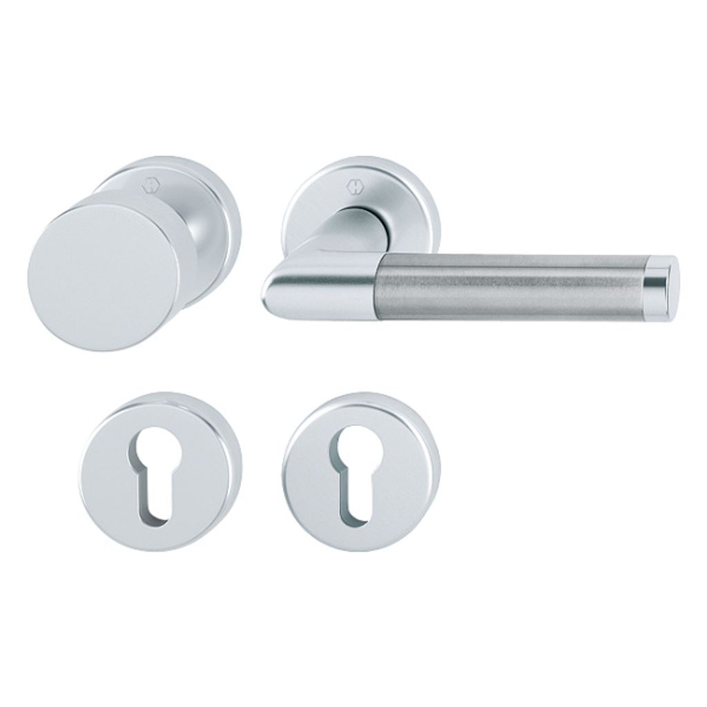 Hoppe Amsterdam Rosettengarnitur Aluminium F1 / Edelstahl F69 58/42KV/42KVS/1400, WG Wechselgarnitur