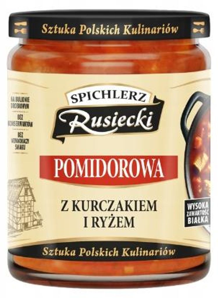 SPICHLERZ 470g Pomidorowa z kurczakiem i ryżem słoik Zdjęcie produktu 