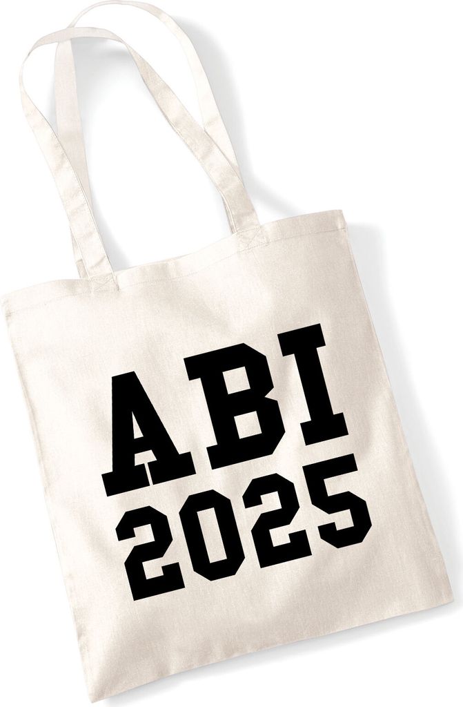 Huuraa Tasche ABI 2025 Abitur Geschenk 10 Liter Natural Baumwolle ABI 2025 Accessoire