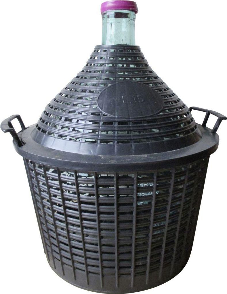 Korbflasche 5 l Weinballon Gärtopf Glasflasche Gefäß für  Produktbild 