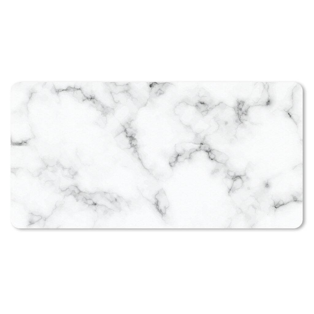 MuchoWow Mauspad Mousepad Marmor - Textur - Grau - Schwarz 60x30 cm - Mousepads - Maus Mat - Pad - Mausunterlage - Nachhaltig