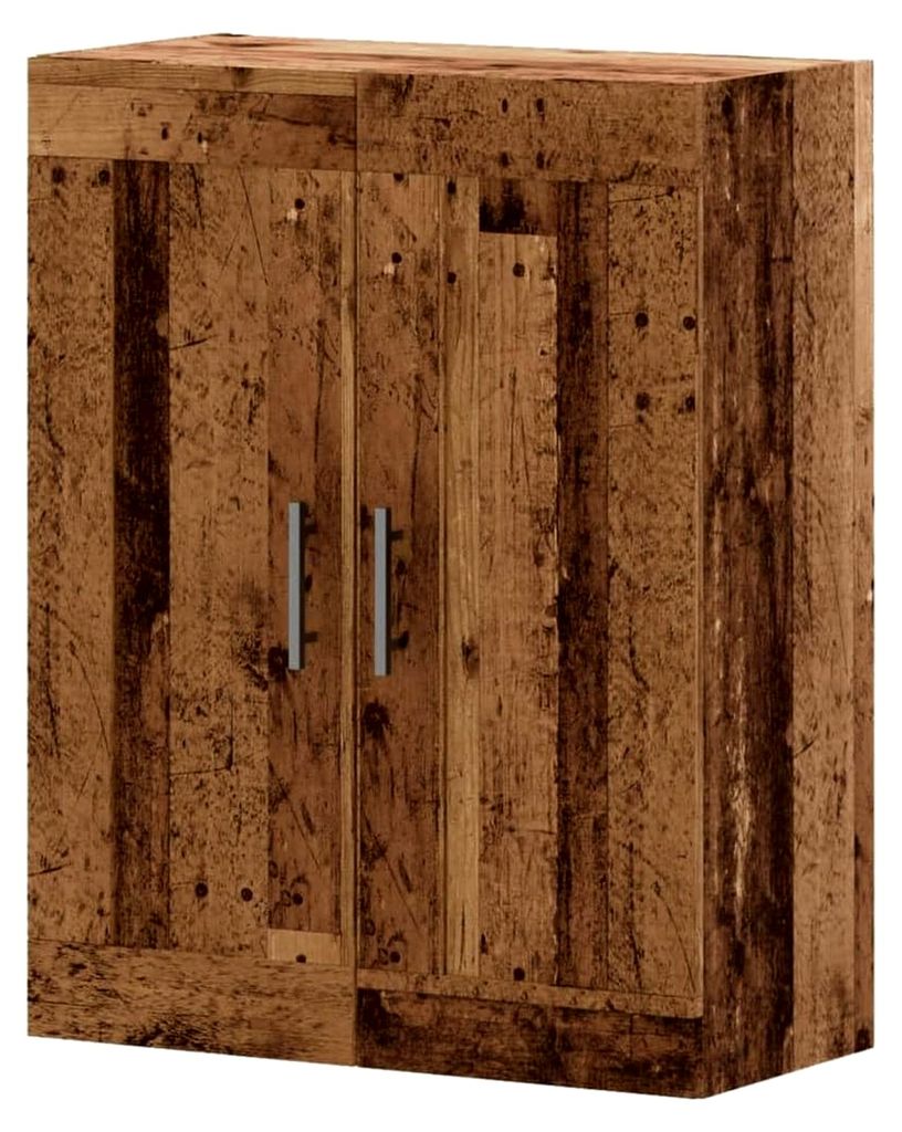 Wandschrank in Altholz-Optik 69,5x34x90 cm aus Holzwerkstoff, Hängeschrank, Beistellschrank, Lagerschrank, Hängewandschrank, Schwebeschrank