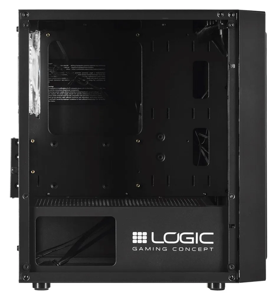 Logic Atos ARGB Boîtier PC Micro-ATX Mini Tour USB 3.0 Châssis Noir - 5