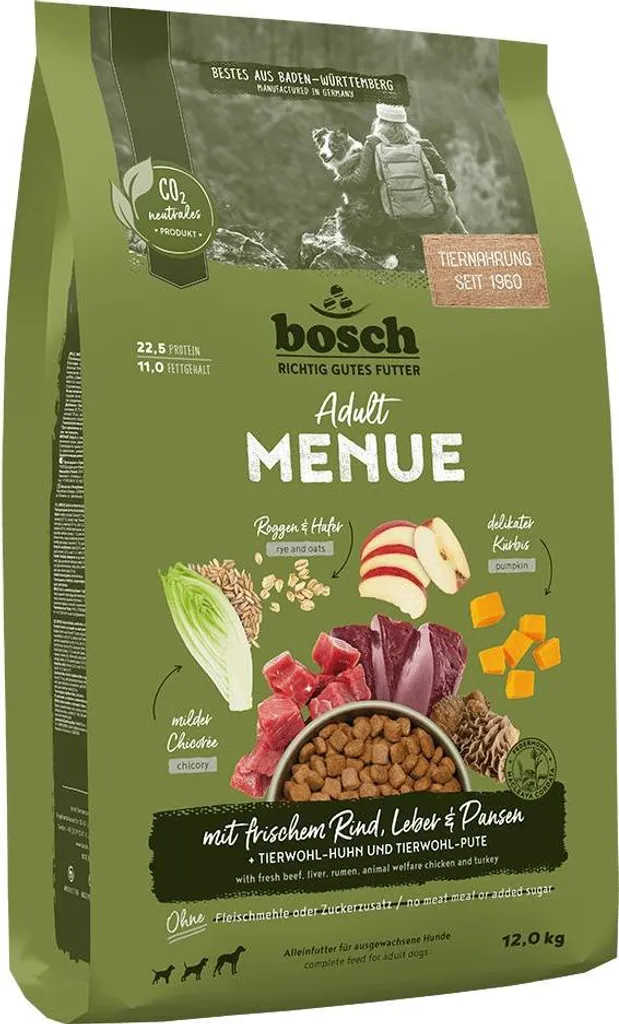 Crocchette Bosch Menue Adult 12kg Manzo | Convenienza e Qualità Bosch