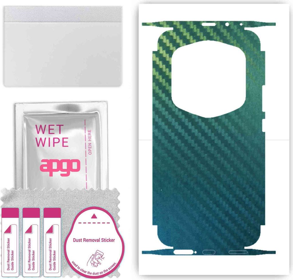 apgo Rückseite + Seiten Schutzfolie, Skin, kompatibel mit Honor Magic6 RSR, Hinten Displayschutzfolie aus Vinylfolie, kratzfest, einfache Montage ...