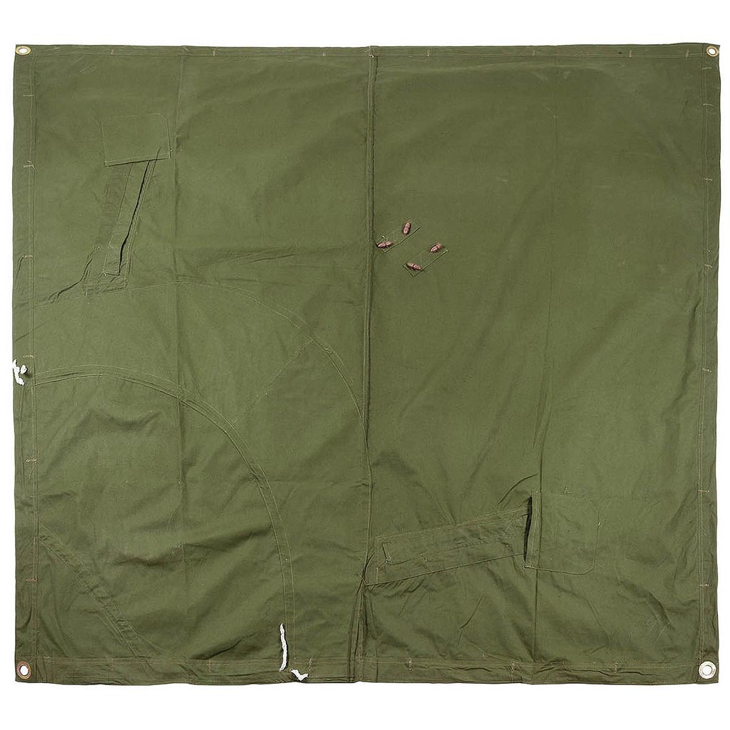 Zeltbahn oliv 180x180 cm, 100% Baumwolle, mit 4 Metallösen Produktbild 
