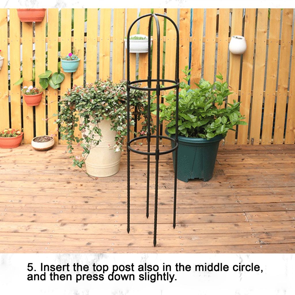Plant Climbing Vine Support U Shaped Garden Obelisk Trellis Tower Sturdy Easy to Use Garden Trellis