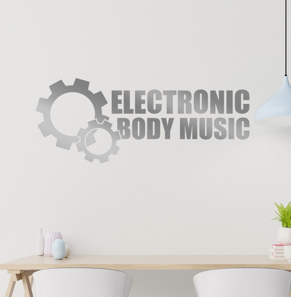 KIWISTAR Electronic Body Music - EBM Oldschool Retro Wandtattoo in 6 Größen - Wandaufkleber Wall Sticker - Dekoration, Küche, Wohnzimmer, Schlaf...