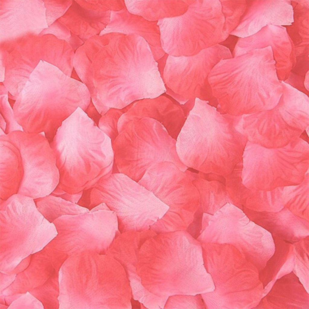 100 Stück Künstliche Rosenblätter aus Polyester, Rosa, 5 x Produktbild 