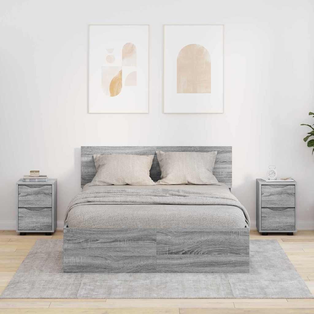 Maison Exclusive - Nachttische 2 pcs Graues Sonoma 30,5 x 30 x 43 cm Holzwerkstoff