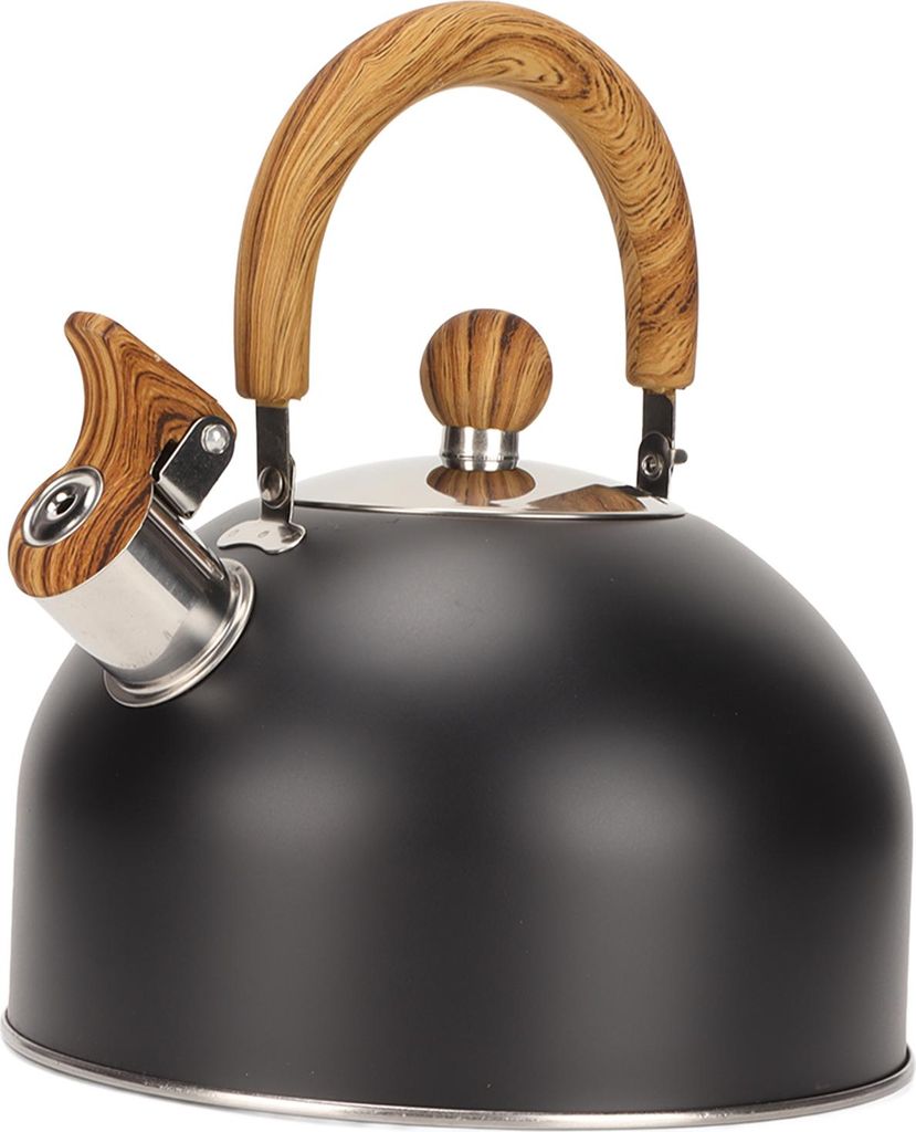 2.5L Edelstahl Wasserkocher rostfrei Verbrühung verhindern Pfeifen Teekanne Teekessel mit ergonomischem Griff für Zuhause