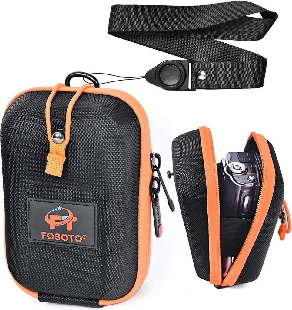 Housse de Protection Rigide Noire pour Appareils Compacts Sony et Canon