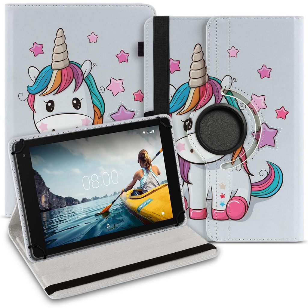 Tablet Tasche für OSCAL Pad 30 Hülle Schutzhülle Case Cover 360 Grad DrehbarFarbe Uni 360 Taschen:Motiv 16