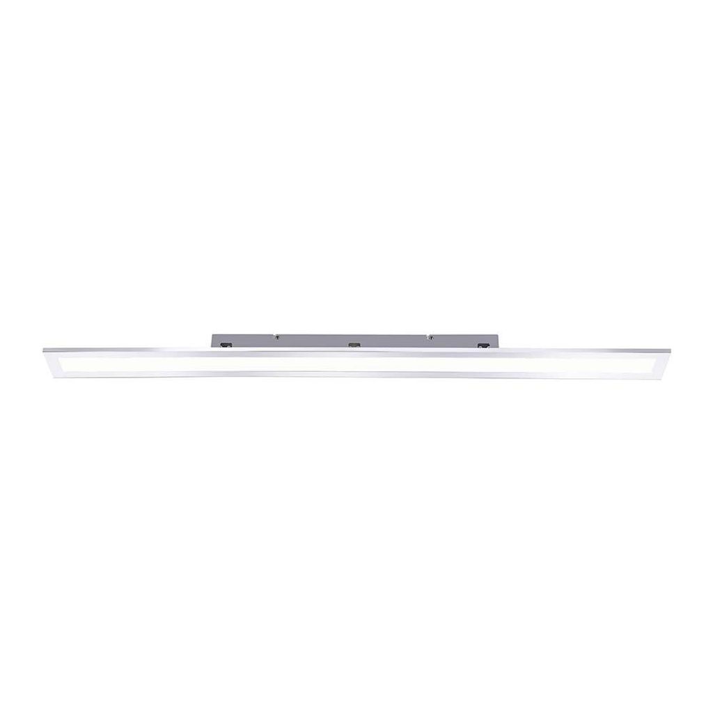 LED-Deckenleuchte - Chromfarben - Weiß - Kunststoff - B 120 cm - 3-Stufen Dimmer - Memoryfunktion