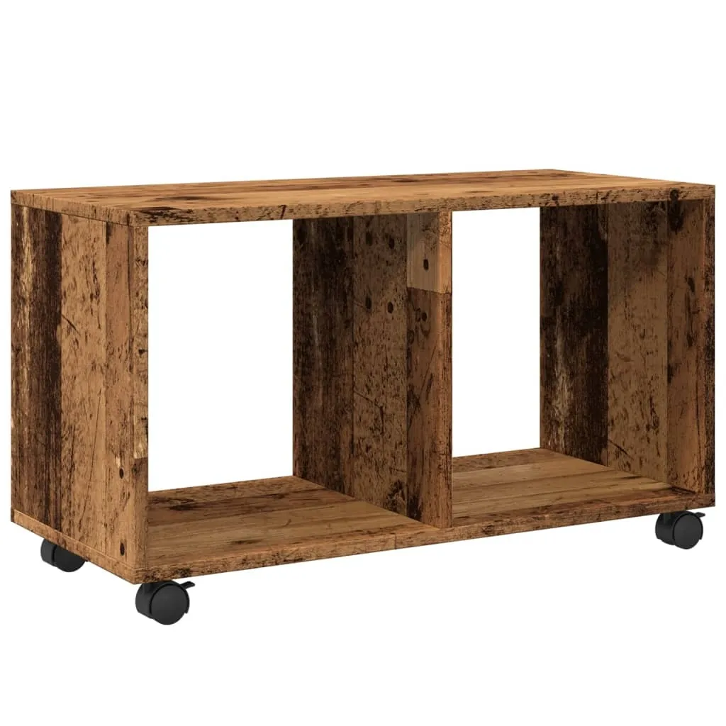Mobiletto con Ruote Legno Antico SYFAX™ 72x33x42,5 cm | Carrello Casa
