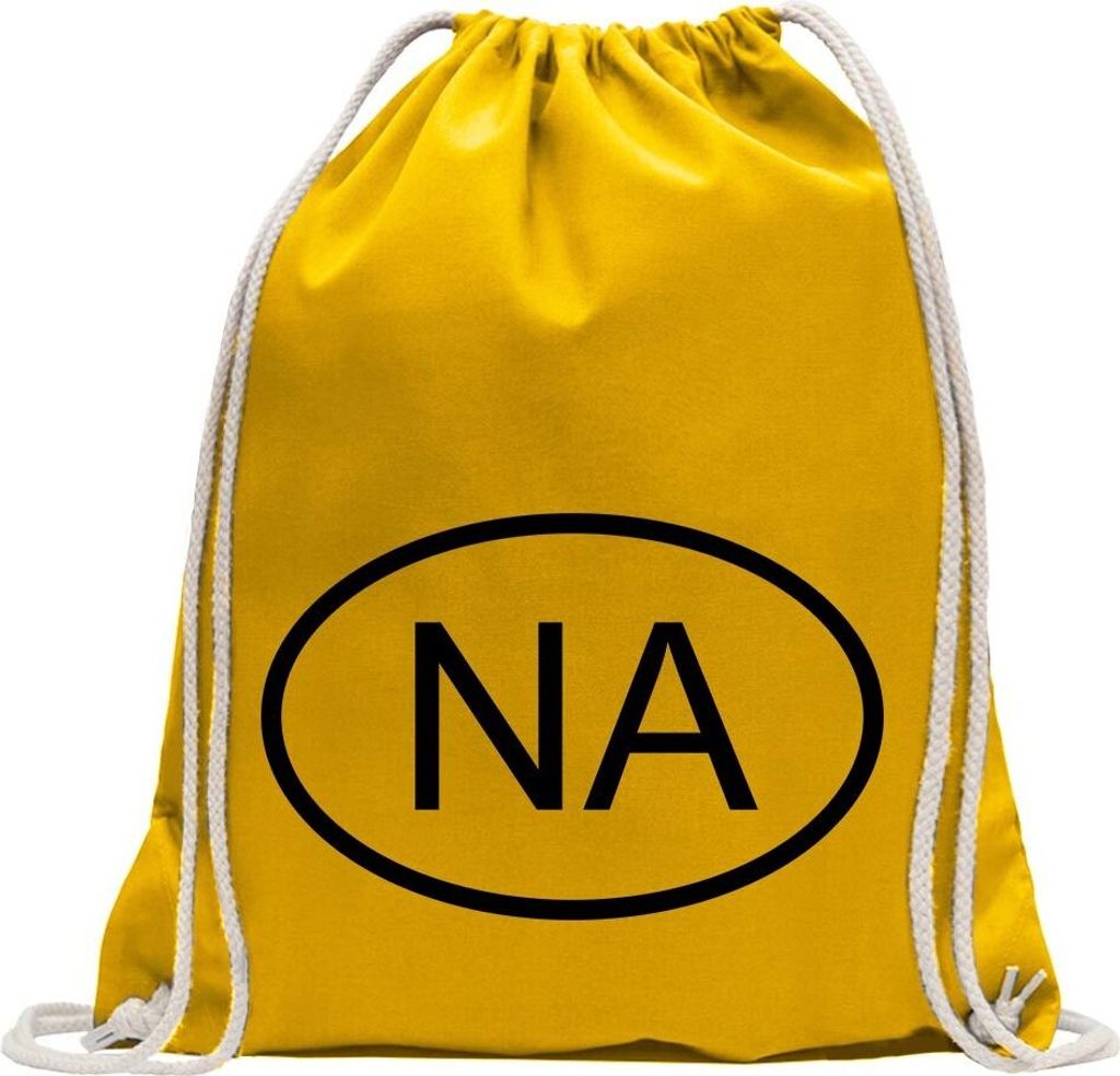 Kiwistar - Turnbeutel - gelb - Namibia NA - Fun Rucksack Sport Beutel Gymsack Baumwolle mit Ziehgurt