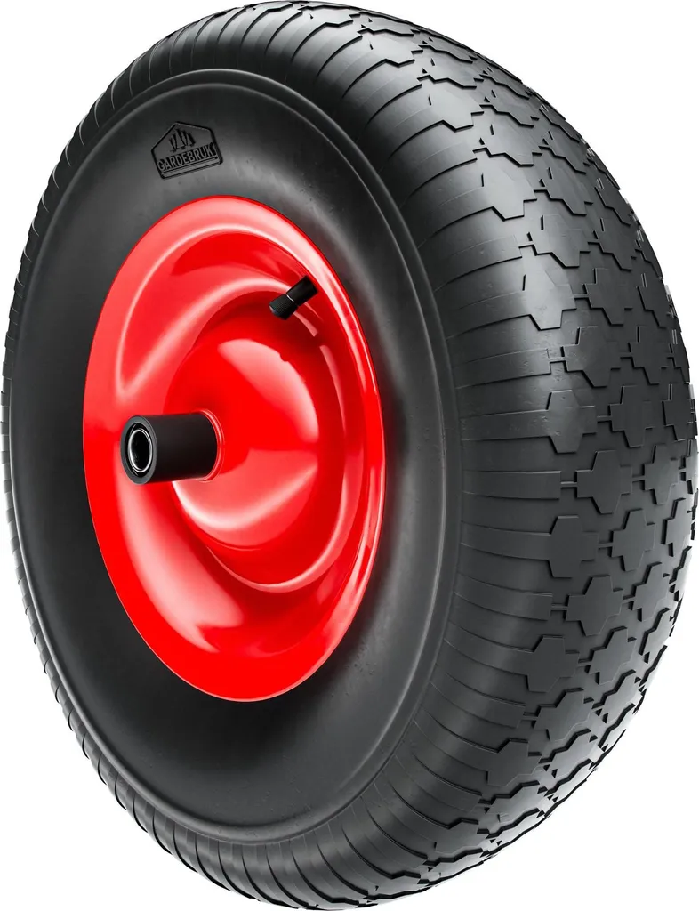 Roue de Brouette pour Chantier et Jardinage Charge Lourde avec Axe - 3