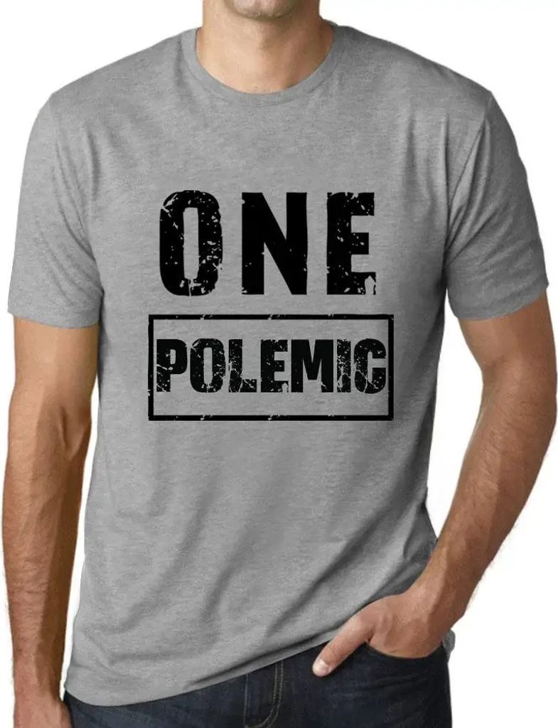 Herren Grafik T-Shirt Eine Polemik – One Polemic – Öko-Verantwortlich Vintage Jahrgang Kurzarm Lustige Druck Geburtstag Geschenk Mann