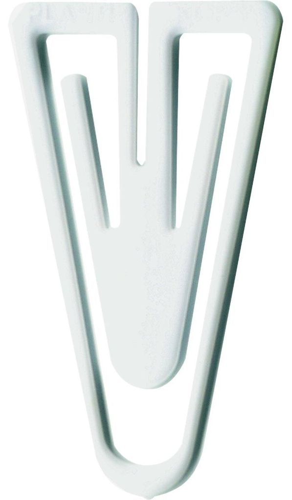 Büroklammern Plastiklips 21mm VE=1000 Stück weiß Produktbild 