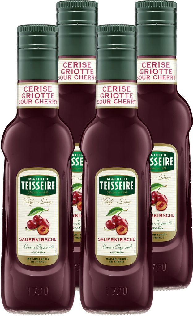 Mathieu Teisseire Getränke-Sirup Sauerkirsche 0,25L (4er Pack)