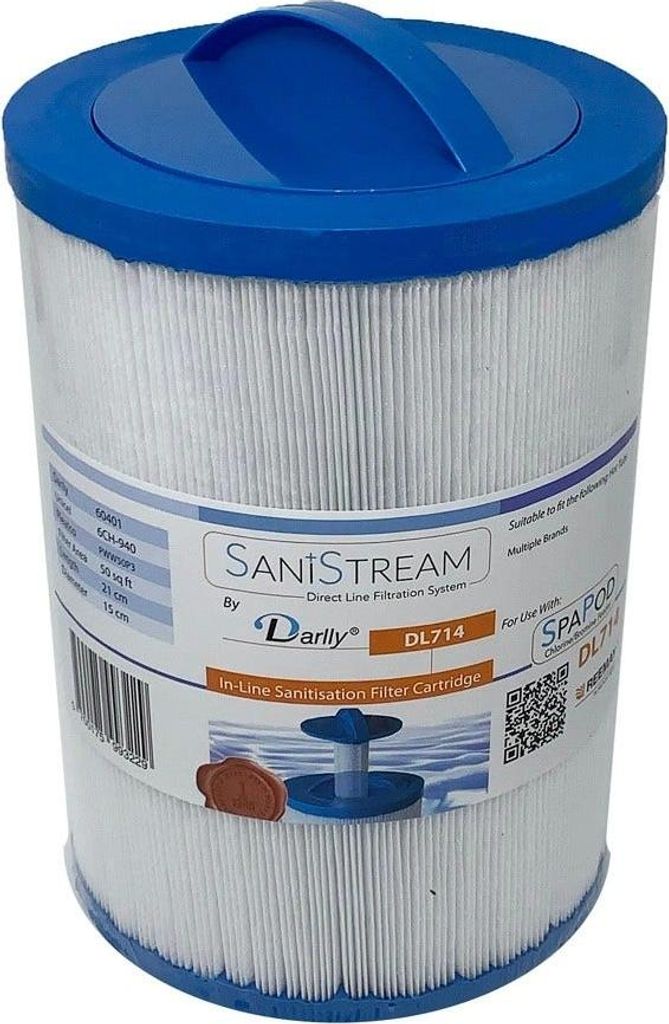 Darlly SaniStream Whirlpool Filter DL714 / 60401 / 6CH-940 Produktbild 