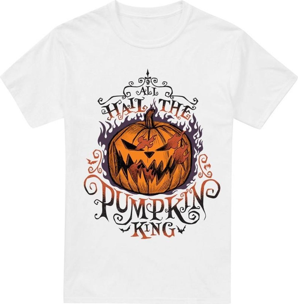 The Nightmare Before Christmas - "Hail The Pumpkin King" T-Shirt für Herren TV3947 (XXL) (Weiß)