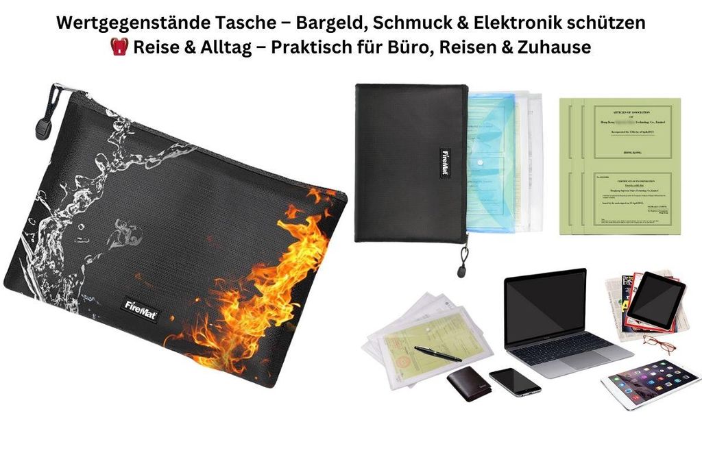 Porte-documents ignifugé 34x25cm - protection des objets de Image du produit 
