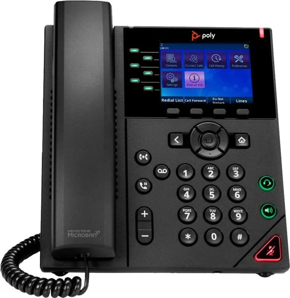 Poste Téléphonique VoIP Poly VVX 350 - Téléphone Fixe SIP Haute Qualité