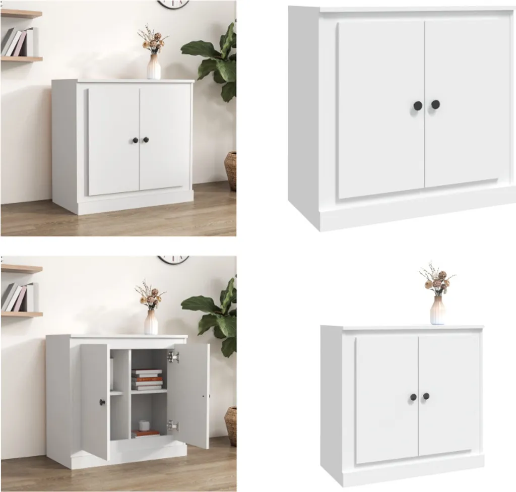 vidaXL Credenza bianca 70x35,5x67,5 cm Materiale a base di legno - Credenza - Credenza - Armadio - Armadio portaoggetti